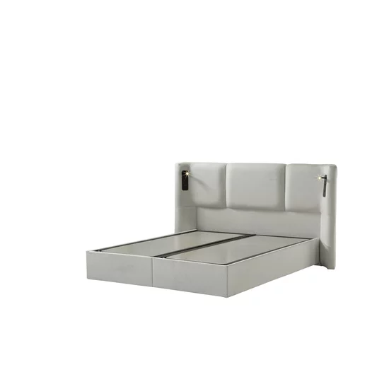 Pat tapițat cu Saltea Gratis,  Eclipse 160x200 cm crem cu somieră rabatabilă, ladă depozitare picture - 3