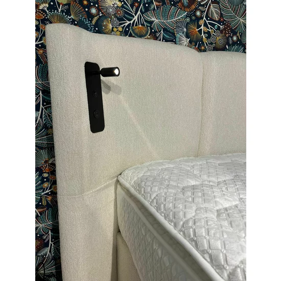 Pat tapițat cu Saltea Gratis,  Eclipse 160x200 cm crem cu somieră rabatabilă, ladă depozitare picture - 7