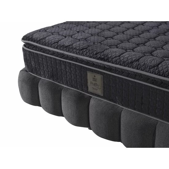 Pat tapițat cu Saltea Gratis,  Hermes 160x200 cm gri cu somieră rabatabilă, ladă depozitare picture - 2