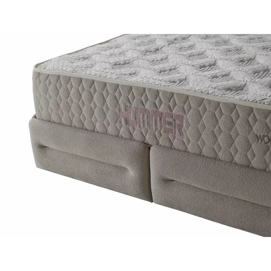 Pat tapițat cu Saltea Gratis,  Hummer 160x200 cm crem cu somieră rabatabilă, ladă depozitare picture - 4