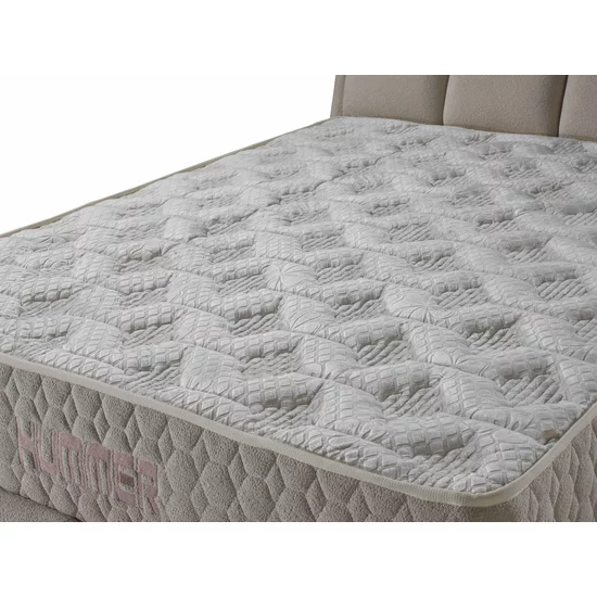 Pat tapițat cu Saltea Gratis,  Hummer 160x200 cm crem cu somieră rabatabilă, ladă depozitare picture - 3