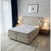 Pat tapițat cu Saltea Gratis,  Laura 160x200 cm Bej cu somieră rabatabilă, ladă depozitare picture - 1