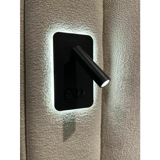 Pat tapițat cu Saltea Gratis,  Laura 160x200 cm Bej cu somieră rabatabilă, ladă depozitare picture - 9