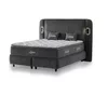 Pat tapițat cu Saltea Gratis,  Laura 160x200 cm gri cu somieră rabatabilă, ladă depozitare picture - 3