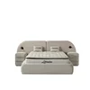 Pat tapițat cu Saltea Gratis,  Lemaire 140x200 cm crem cu somieră rabatabilă si ladă depozitare inclusă picture - 3