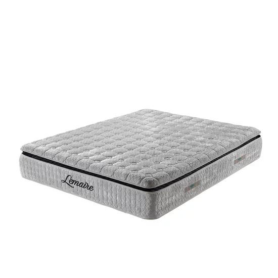 Pat tapițat cu Saltea Gratis,  Lemaire 200x200 cm crem cu somieră rabatabilă  si ladă depozitare inclusă picture - 7