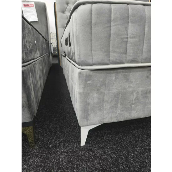 Pat tapițat cu saltea Gratis Sensitive 160x200 cm gri cu somieră rabatabilă, ladă depozitare picture - 9