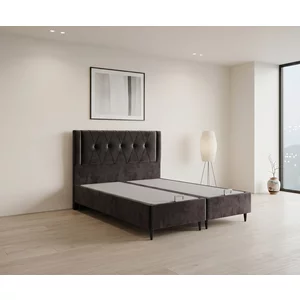 Pat tapitat Magna-160x200 cm, culori personalizabile, somiera rabatabila si lada de depozitare