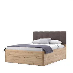 Pat Teddy fix, cadru solid și design clasic, 160x200 cm, stejar