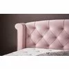 Pat tapițat Visco 140x200 cm roz, cu ladă depozitare și somieră rabatabilă picture - 8