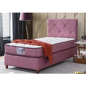 Pat Yakut, roz - 100x200 cm, design modern, capitonare premium, spatiu depozitare