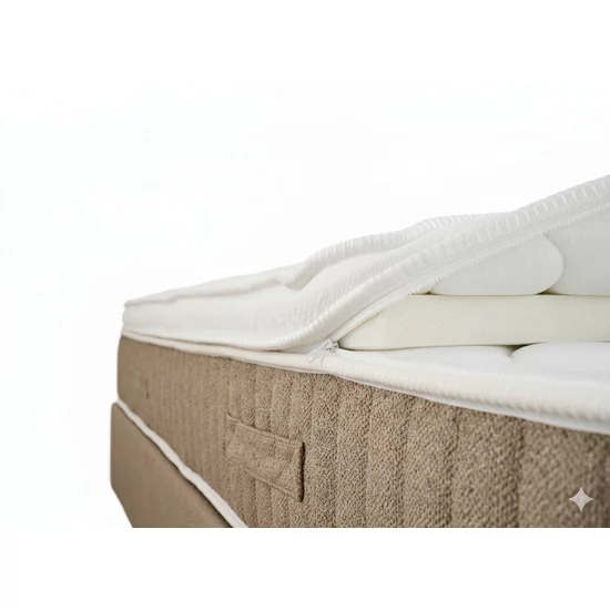 Pat+ Saltea gratis, Belexa, maro -160/200 cm, cu somieră rabatabilă, ladă depozitare picture - 4