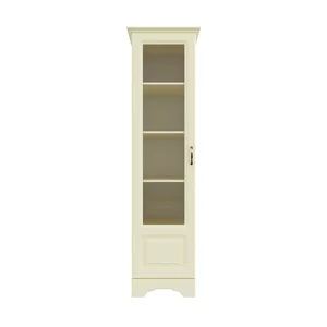 Vitrină Boston Penar, 1 ușă și 1 sertar, MDF frezat și PAL melaminat, 50x52x205 cm, ivory