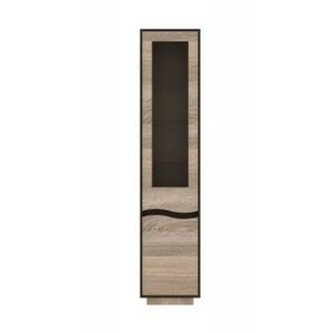 Penar vitrina GENEVA 45x40x206 cm Sonoma Trufa /Wenge Magia