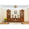 Set comodă și 2 vitrine Plasma Milly din lemn masiv fag, panel și MDF, furniruit cu furnir de nuc, 176x47,5x67,3 cm picture - 1