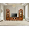 Set comodă și 2 vitrine Plasma Milly din lemn masiv fag, panel și MDF, furniruit cu furnir de nuc, 176x47,5x67,3 cm picture - 2