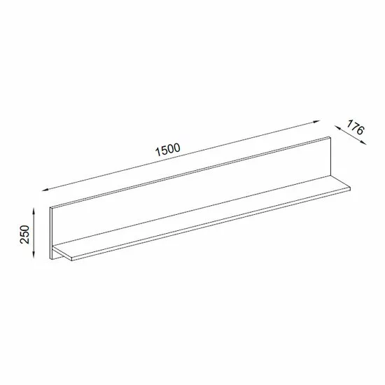 Poliță Suspendată Tiramisu POL150 – 153 cm, Design Minimalist picture - 3