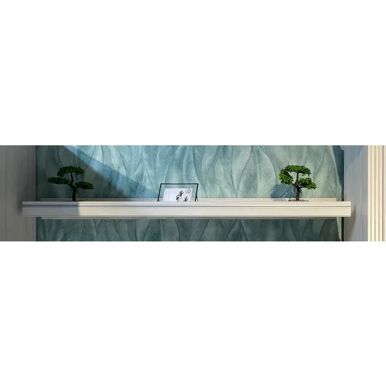 Poliță White 160, design minimalist, PAL melaminat rezistent, perfectă pentru rafturi suspendate, 160 cm, frasin alb/pin argintiu picture - 3