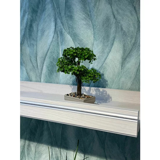 Poliță White 160, design minimalist, PAL melaminat rezistent, perfectă pentru rafturi suspendate, 160 cm, frasin alb/pin argintiu picture - 2