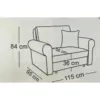 Canapea extensibilă Bil I, ladă depozitare și suprafață de dormit 195x80 cm, spumă poliuretanică și arcuri sinusoidale, 115x95x84 cm, personalizabilă picture - 2