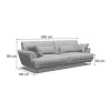 Canapea fixă 2 locuri Boston, design modern, tapițerie premium, 170x100 cm, culoare personalizată picture - 13