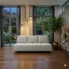 Canapea extensibilă Luna fără brațe, culoare personalizabila - 200x160 cm, structură rezistentă, ladă depozitare picture - 1