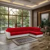 Colțar extensibil Antonio Mare, culoare personalizabila - 325x193 cm, cu tetiere reglabile și ladă depozitare picture - 1