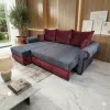 Colțar Carmen Tip 1 extensibil, gri - 255x170 cm, ladă depozitare, stofă rezistentă picture - 2