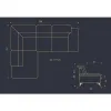 Colțar extensibil Lora, culoare personalizabila - 268x212 cm, tetiere rabatabile, cadru lemn esență tare și PAL, arcuri sinusoidale și poliuretan, picioare metalice H 12,3 cm picture - 9