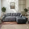 Colțar Roma Tip 1 extensibil, gri - 257x166 cm, ladă depozitare, stofă premium picture - 1