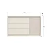 Comodă Monaco KOM1D3S, 3 sertare cu sistem push-to-open, PAL melaminat, 136x84x46 cm, Casmir picture - 2