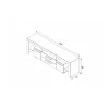 Comodă TV City - alb - 200x60x43 cm, design contemporan, PAL melaminat, spațiu generos picture - 2