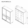 Dormitor Cristal - bej - pat 160x200 cm, modern, PAL picture - 7