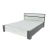 Set Dormitor Geneva Modular, PAL Laminat, 160x200 cm, Gri Grafit și Stejar Craft Alb picture - 3