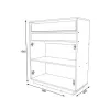 Set Dormitor Geneva Modular, PAL Laminat, 160x200 cm, Gri Grafit și Stejar Craft Alb picture - 9