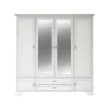 Dulap Idento cu oglindă SZF6D2S, 6 uși, 2 sertare, MDF și PAL laminat, 227.5x61x225 cm, alb alpin picture - 1