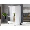 Dulap Split cu uși glisante, carcasă din PAL și feronerie Hettich, 157x65x217 cm, alb picture - 3