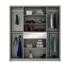Dulap Split Platinum cu compartimentare spațioasă și PAL melaminat, 200x65x217 cm, gri picture - 2