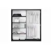 Dulap Vigo PAL Melaminat, Usi Glisante, 200x65x215 cm Alb picture - 3