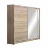 Dulap Vista cu feronerie Hafele și ghidaje aluminiu, pal melaminat, 180x61x215 cm, alb picture - 4