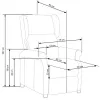 Fotoliu Agustin 2 culisant, tapițat catifea premium, funcție recliner, 75x92(160)x107 cm, albastru picture - 3