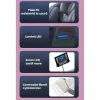 Fotoliu masaj gravitație zero gri, încălzire, bluetooth, role picioare, airbag corp complet, LED touch picture - 22
