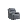 Fotoliu Recliner Relax, mecanism rabatabil, suport picioare, tapițerie catifea, 90x88x105 cm, Gri picture - 1
