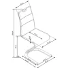 Scaun K188, design ergonomic, cadru metalic + tapițerie ecopiele, 45x58x99 cm, alb picture - 6