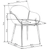 Scaun K304, șezut ergonomic și formă modernă, material textil, 62x59x81 cm, gri picture - 9