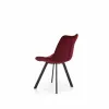 Scaun K332 cu tapițerie textilă, structură metalică, 46x61x84 cm, bordo picture - 3