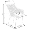 Scaun K336, șezut moale și cadru rezistent, material textil, 64x64x89 cm, natural picture - 8