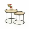 Set 2 măsuțe cafea Manado, design modern, MDF, 51x42 cm, natur picture - 1