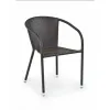 Scaun Midas, design clasic, piele ecologică, 57x57x78 cm, maro închis picture - 2