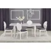 Masă Mozart extensibilă, blat MDF laminat, picioare lemn fag, 140-180x80x75 cm, alb picture - 2